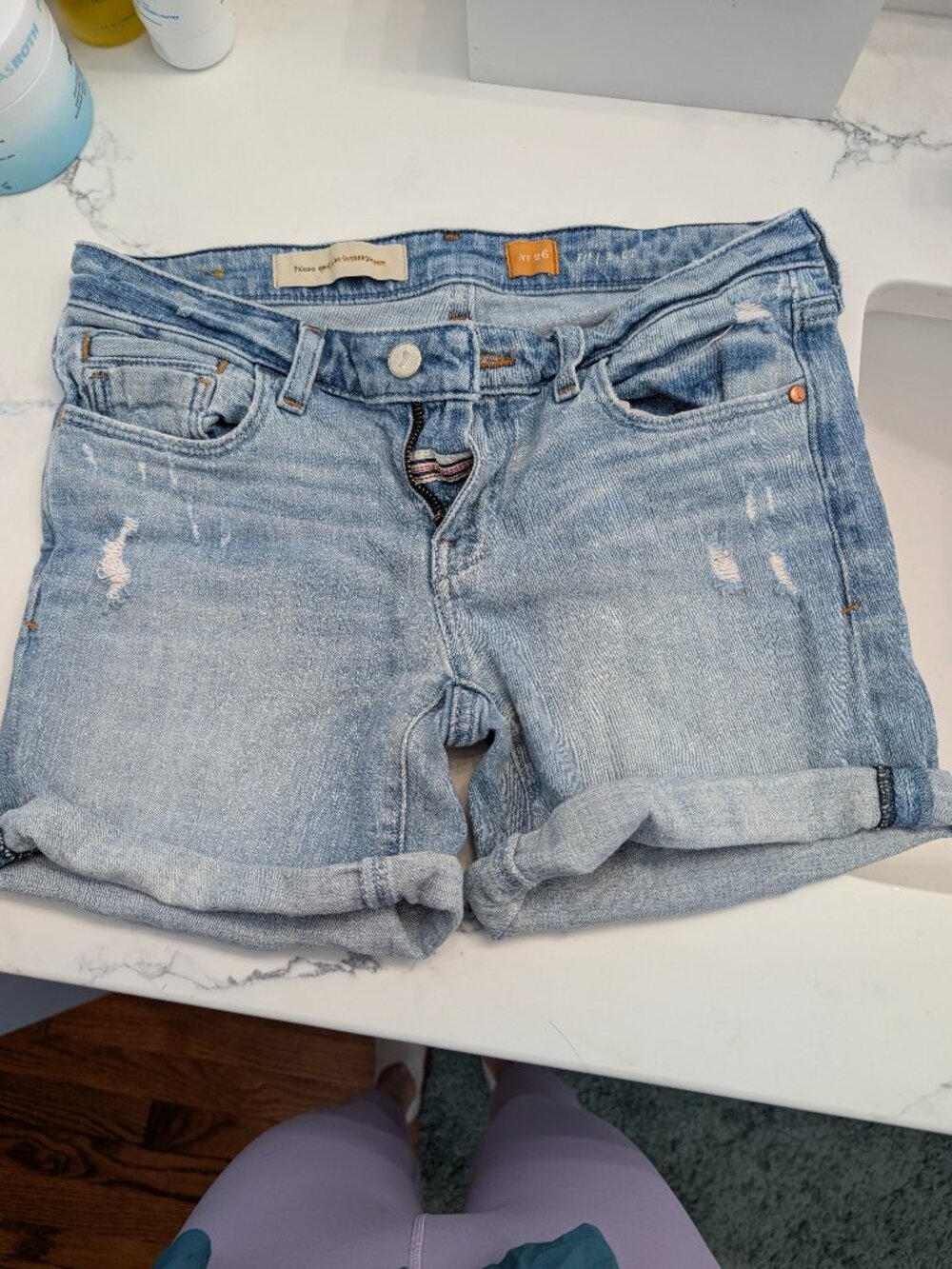 Pilcro and the letterpress anthropologie denim shorts 26
